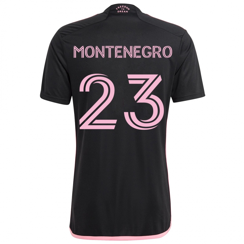 Børn Ricardo Montenegro #23 Sort Udebane Spillertrøjer 2024/25 Trøje T-Shirt