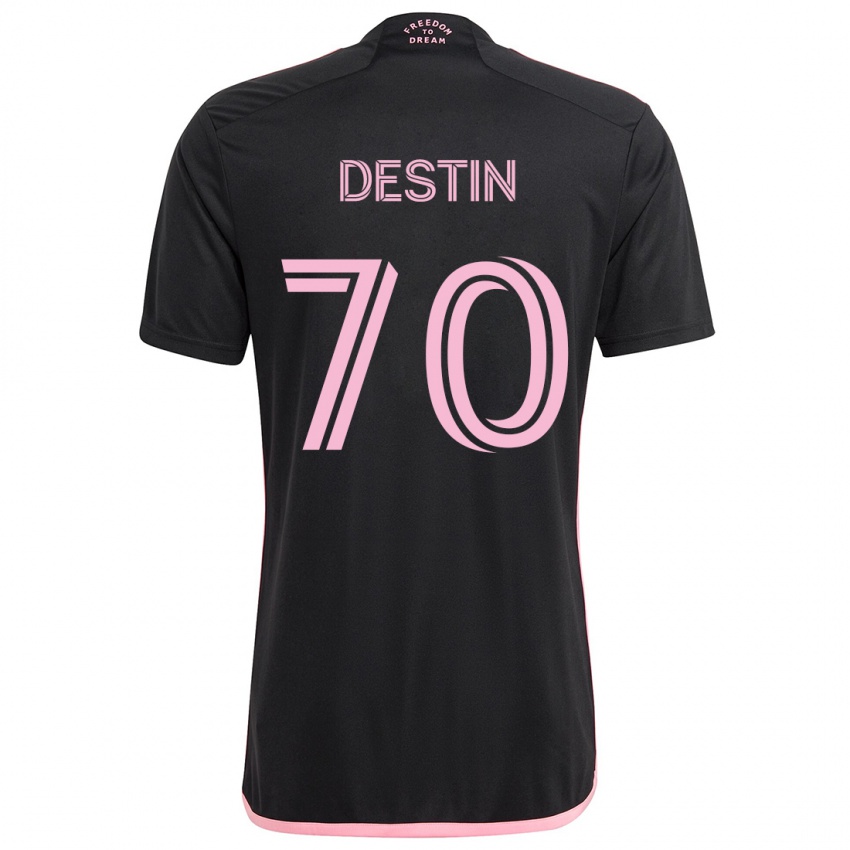 Børn Bryan Destin #70 Sort Udebane Spillertrøjer 2024/25 Trøje T-Shirt