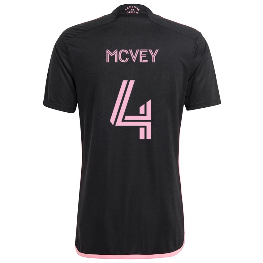 Børn Christopher Mcvey #4 Sort Udebane Spillertrøjer 2024/25 Trøje T-Shirt