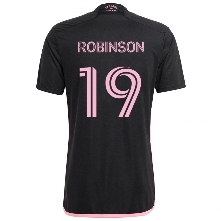 Børn Robbie Robinson #19 Sort Udebane Spillertrøjer 2024/25 Trøje T-Shirt