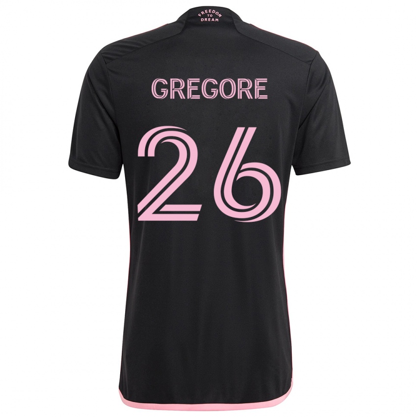 Børn Gregore #26 Sort Udebane Spillertrøjer 2024/25 Trøje T-Shirt