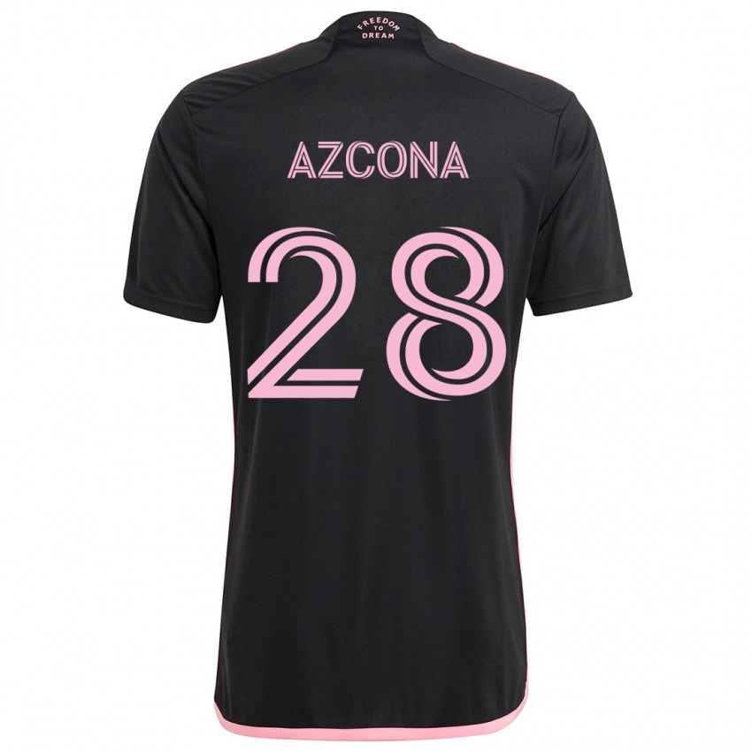 Børn Edison Azcona #28 Sort Udebane Spillertrøjer 2024/25 Trøje T-Shirt