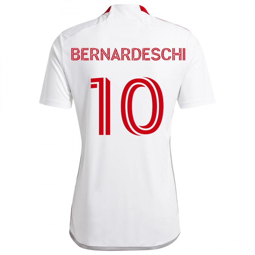 Børn Federico Bernardeschi #10 Hvid Rød Udebane Spillertrøjer 2024/25 Trøje T-Shirt