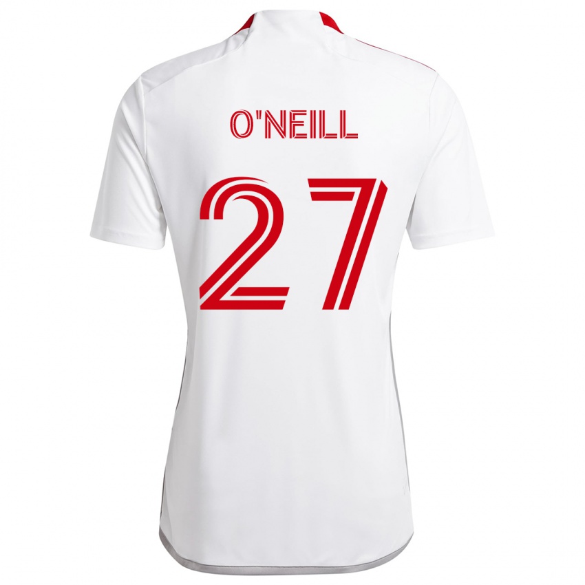 Børn Shane O'neill #27 Hvid Rød Udebane Spillertrøjer 2024/25 Trøje T-Shirt