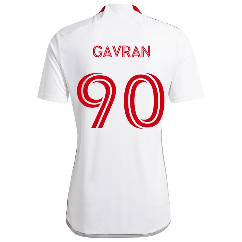 Børn Luka Gavran #90 Hvid Rød Udebane Spillertrøjer 2024/25 Trøje T-Shirt