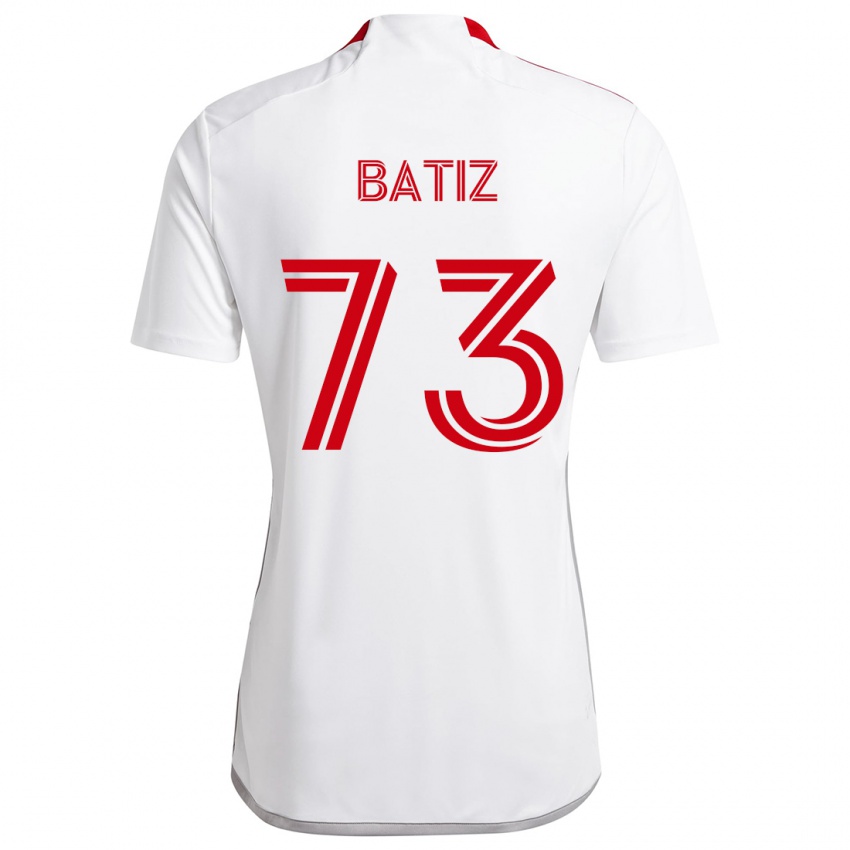 Børn Jesus Batiz #73 Hvid Rød Udebane Spillertrøjer 2024/25 Trøje T-Shirt