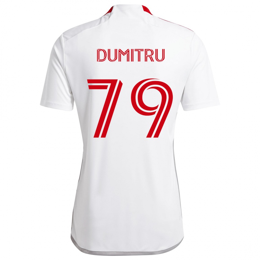 Børn Andrei Dumitru #79 Hvid Rød Udebane Spillertrøjer 2024/25 Trøje T-Shirt