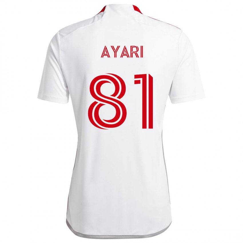 Børn Hassan Ayari #81 Hvid Rød Udebane Spillertrøjer 2024/25 Trøje T-Shirt