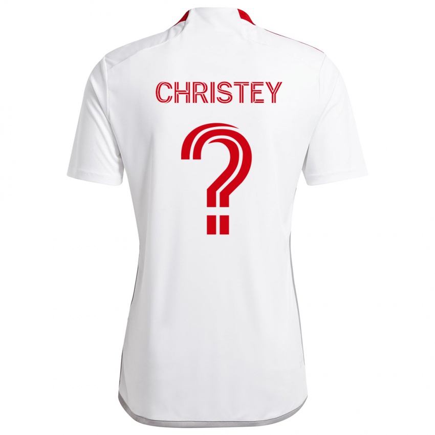 Børn Quentin Christey #0 Hvid Rød Udebane Spillertrøjer 2024/25 Trøje T-Shirt