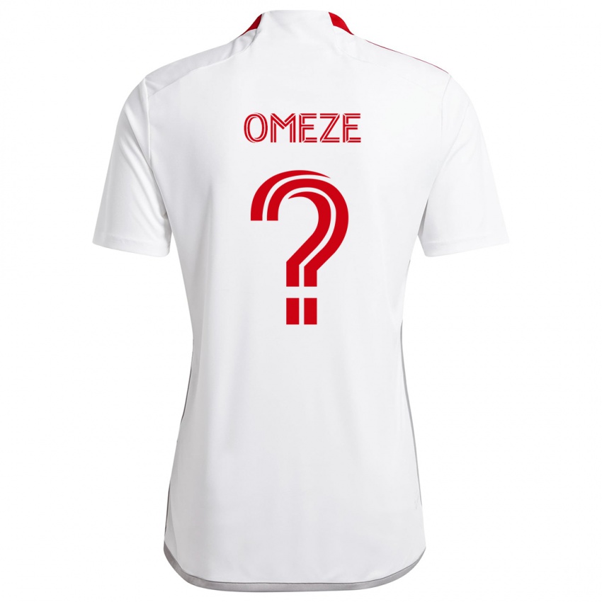 Børn Chimere Omeze #0 Hvid Rød Udebane Spillertrøjer 2024/25 Trøje T-Shirt