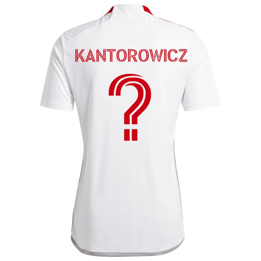 Børn Dominic Kantorowicz #0 Hvid Rød Udebane Spillertrøjer 2024/25 Trøje T-Shirt