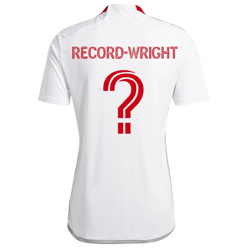 Børn Kemari Record-Wright #0 Hvid Rød Udebane Spillertrøjer 2024/25 Trøje T-Shirt