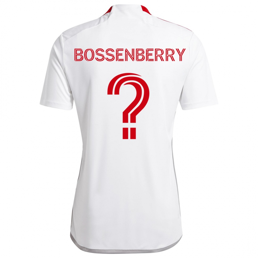 Børn Antone Bossenberry #0 Hvid Rød Udebane Spillertrøjer 2024/25 Trøje T-Shirt