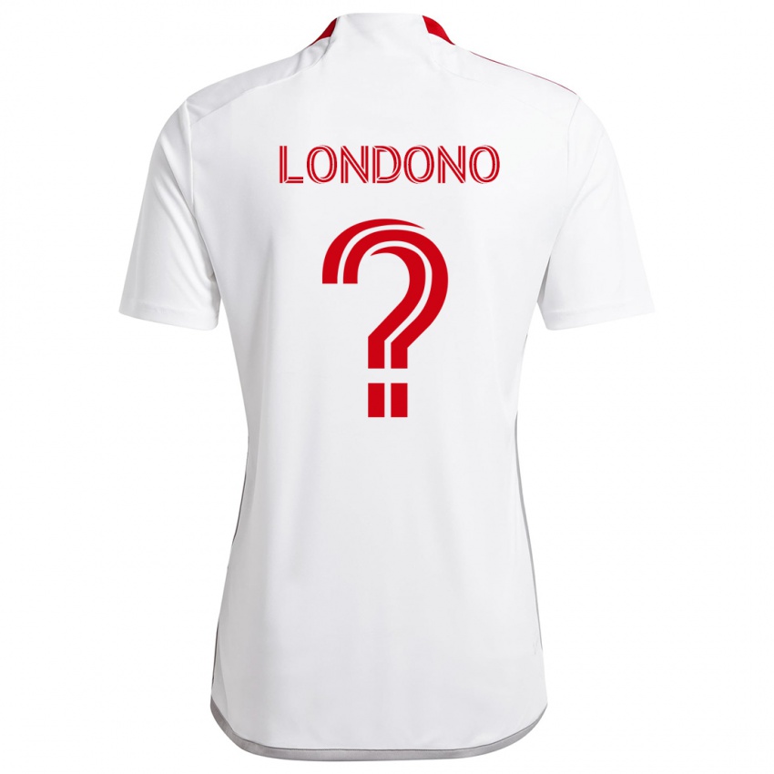 Børn Tyler Londono #0 Hvid Rød Udebane Spillertrøjer 2024/25 Trøje T-Shirt