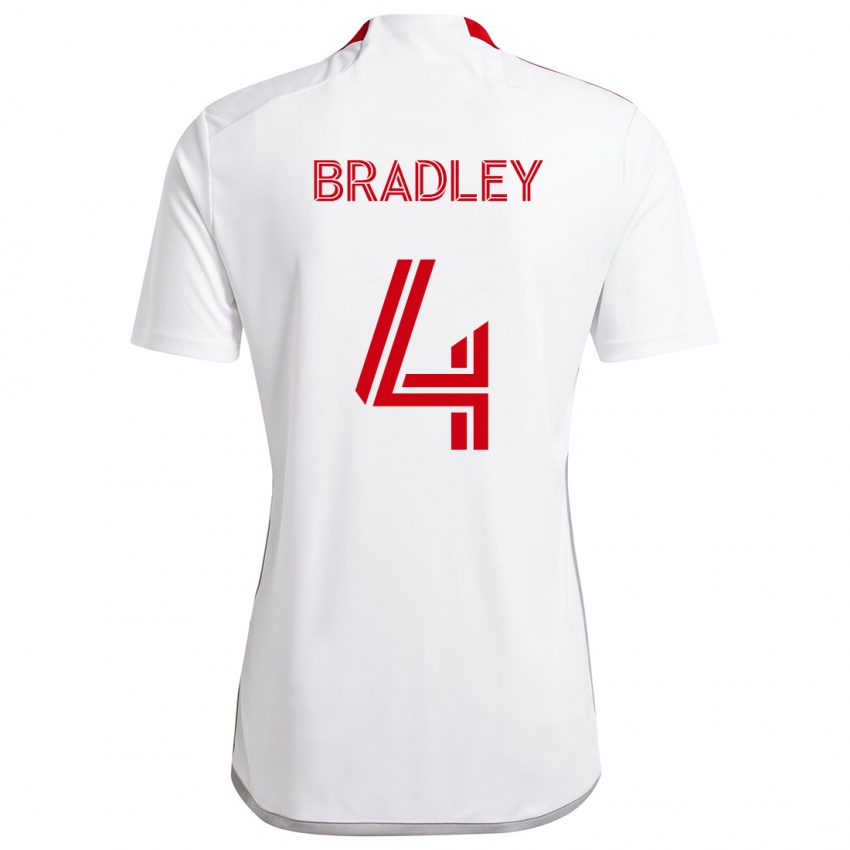 Børn Michael Bradley #4 Hvid Rød Udebane Spillertrøjer 2024/25 Trøje T-Shirt