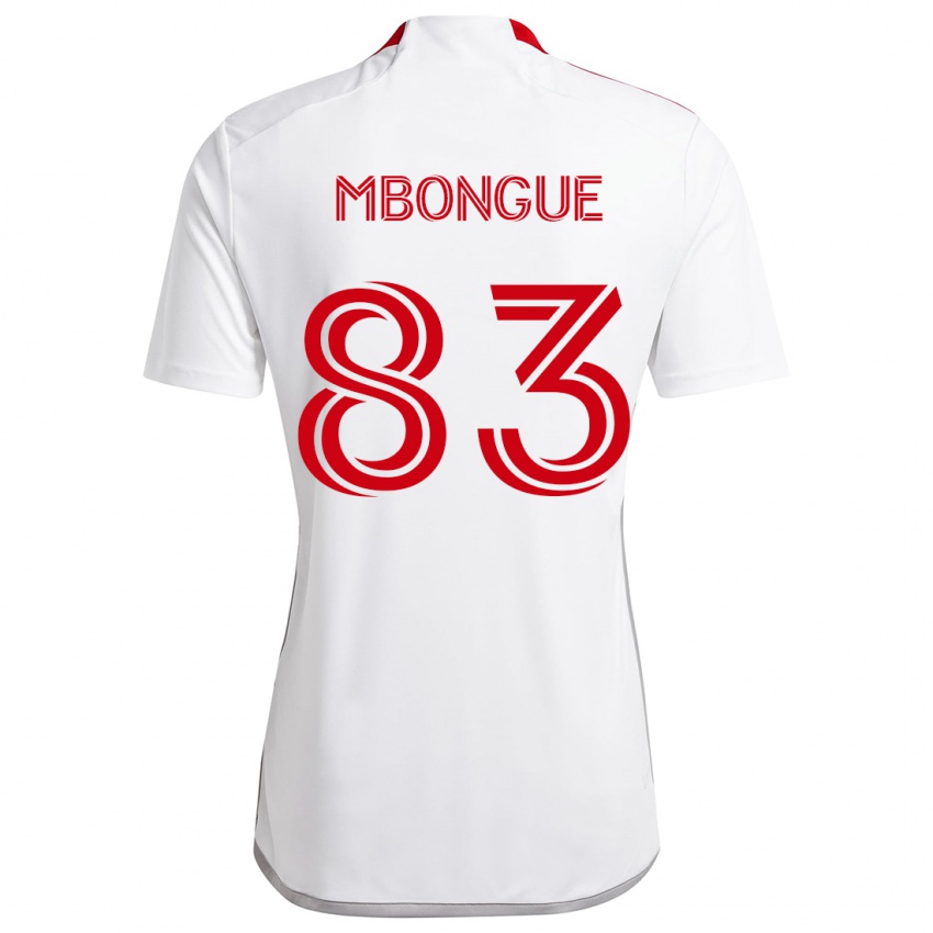 Børn Hugo Mbongue #83 Hvid Rød Udebane Spillertrøjer 2024/25 Trøje T-Shirt