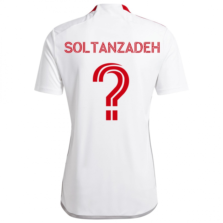 Børn Shayan Soltanzadeh #0 Hvid Rød Udebane Spillertrøjer 2024/25 Trøje T-Shirt