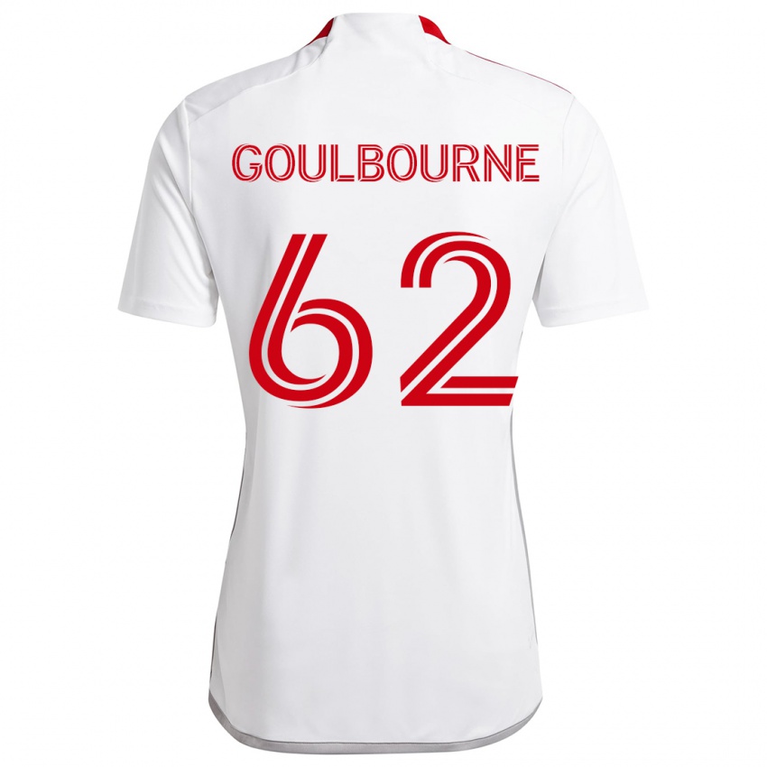 Børn Rohan Goulbourne #62 Hvid Rød Udebane Spillertrøjer 2024/25 Trøje T-Shirt