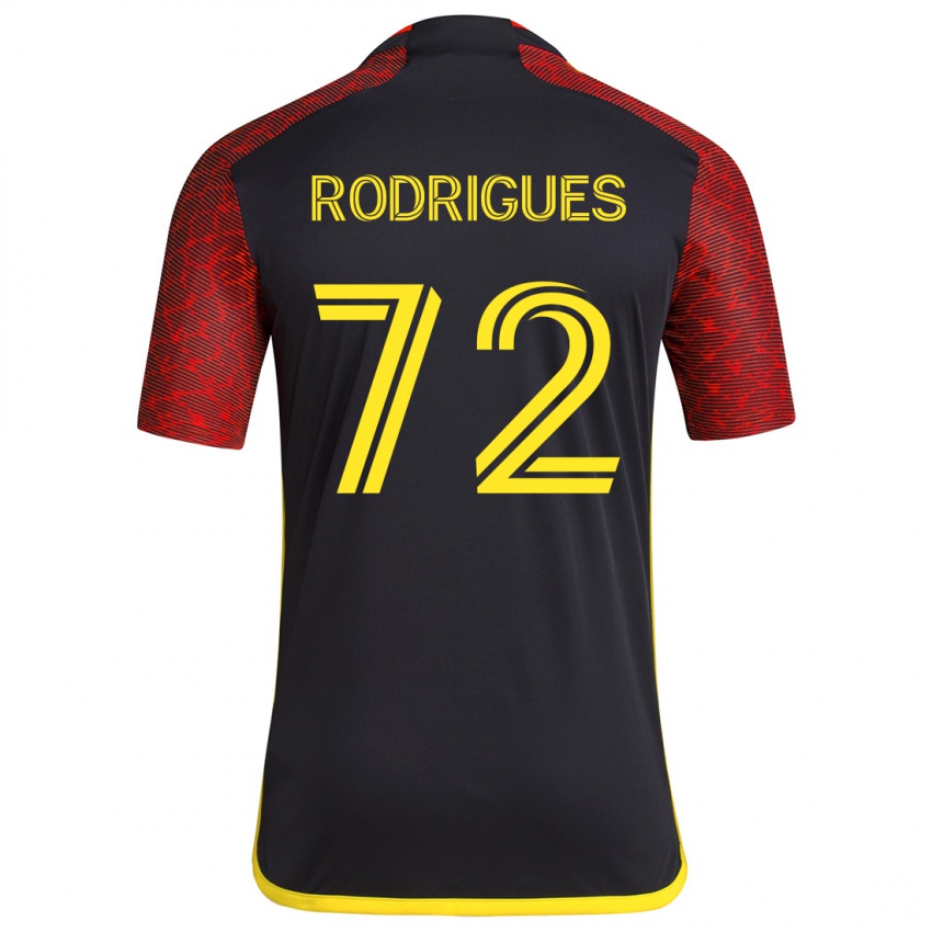 Børn Braudílio Rodrigues #72 Rød Sort Udebane Spillertrøjer 2024/25 Trøje T-Shirt