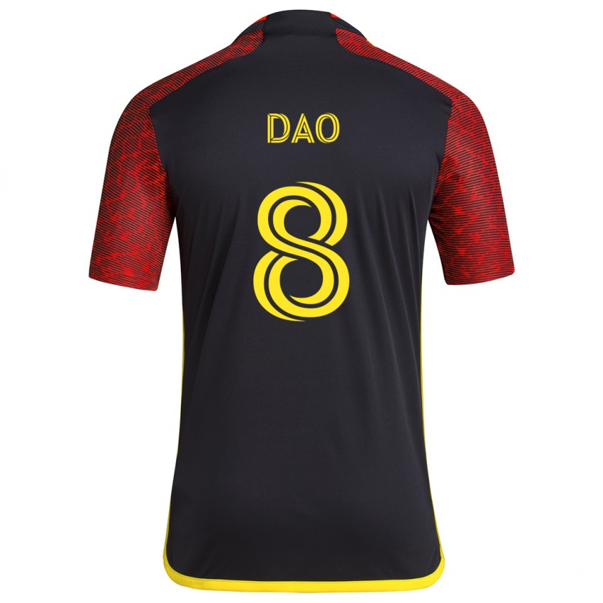 Børn Kaylee Dao #8 Rød Sort Udebane Spillertrøjer 2024/25 Trøje T-Shirt