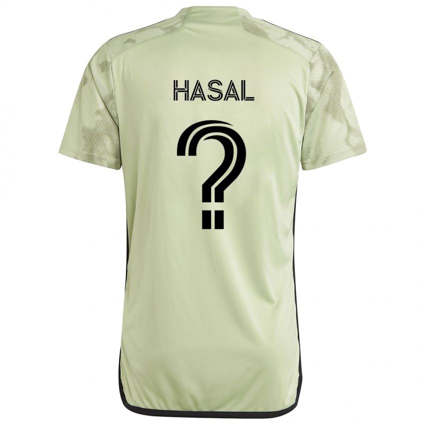 Børn Thomas Hasal #0 Lysegrøn Udebane Spillertrøjer 2024/25 Trøje T-Shirt