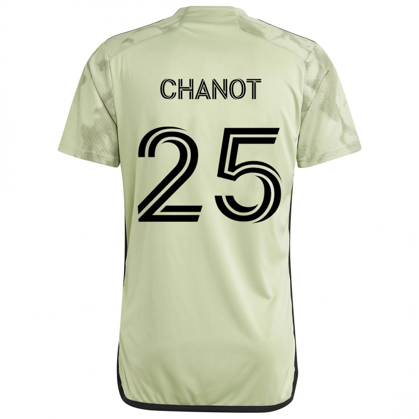 Børn Maxime Chanot #25 Lysegrøn Udebane Spillertrøjer 2024/25 Trøje T-Shirt