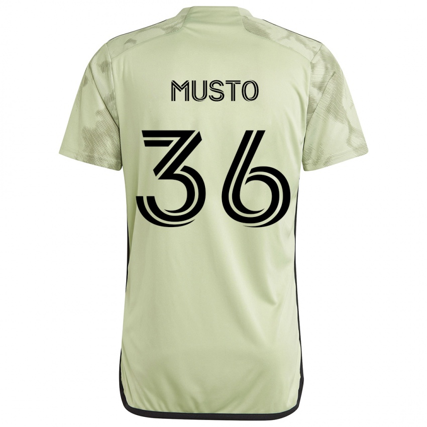 Børn Tommy Musto #36 Lysegrøn Udebane Spillertrøjer 2024/25 Trøje T-Shirt