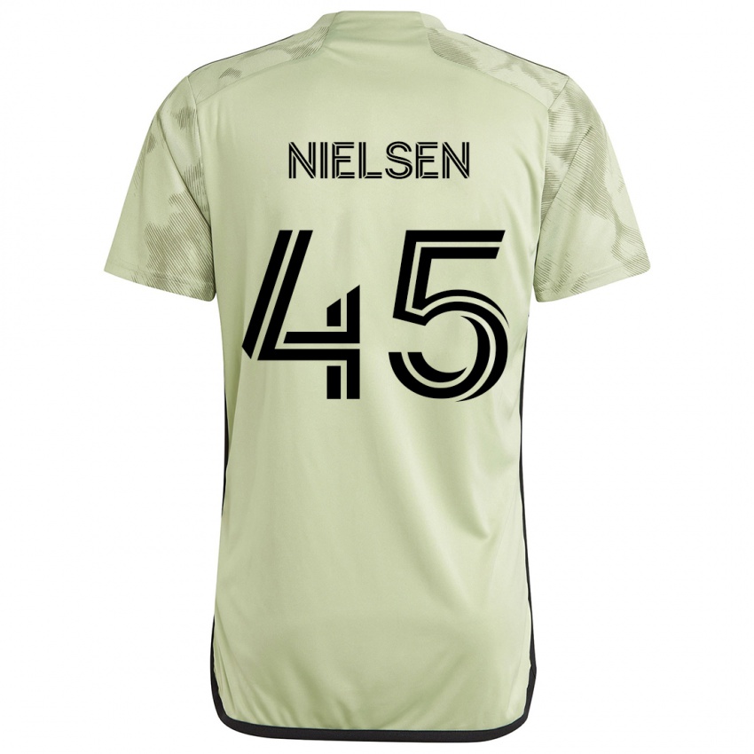 Børn Kenny Nielsen #45 Lysegrøn Udebane Spillertrøjer 2024/25 Trøje T-Shirt