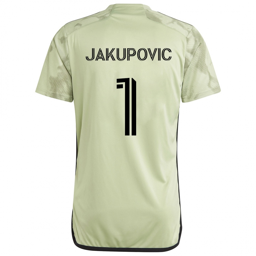 Børn Eldin Jakupović #1 Lysegrøn Udebane Spillertrøjer 2024/25 Trøje T-Shirt