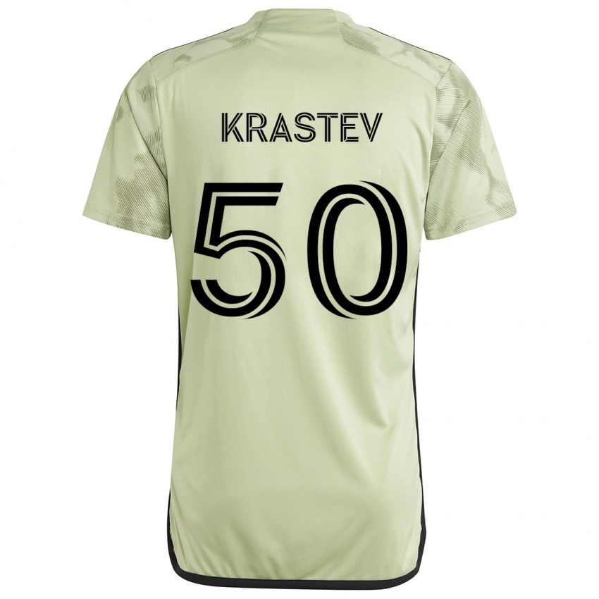 Børn Filip Krastev #50 Lysegrøn Udebane Spillertrøjer 2024/25 Trøje T-Shirt