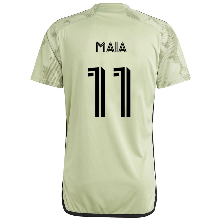 Børn Matheus Maia #11 Lysegrøn Udebane Spillertrøjer 2024/25 Trøje T-Shirt