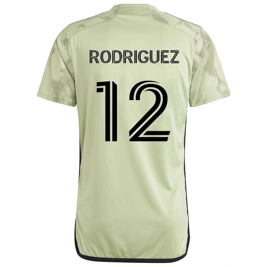 Børn Jeremi Rodríguez #12 Lysegrøn Udebane Spillertrøjer 2024/25 Trøje T-Shirt