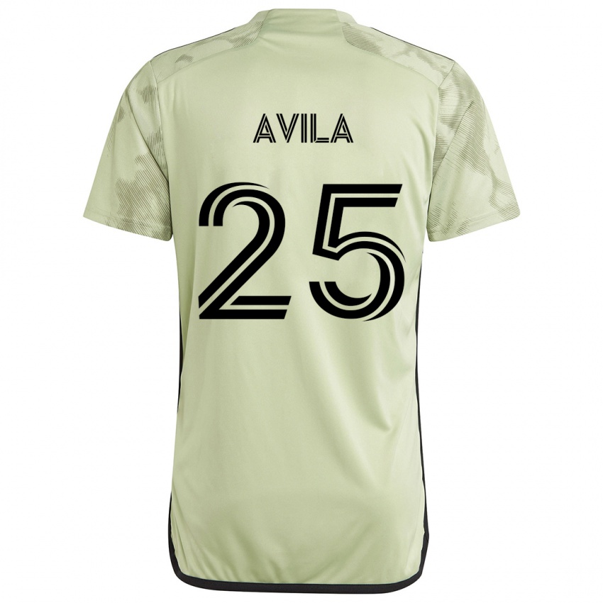 Børn Armando Avila #25 Lysegrøn Udebane Spillertrøjer 2024/25 Trøje T-Shirt