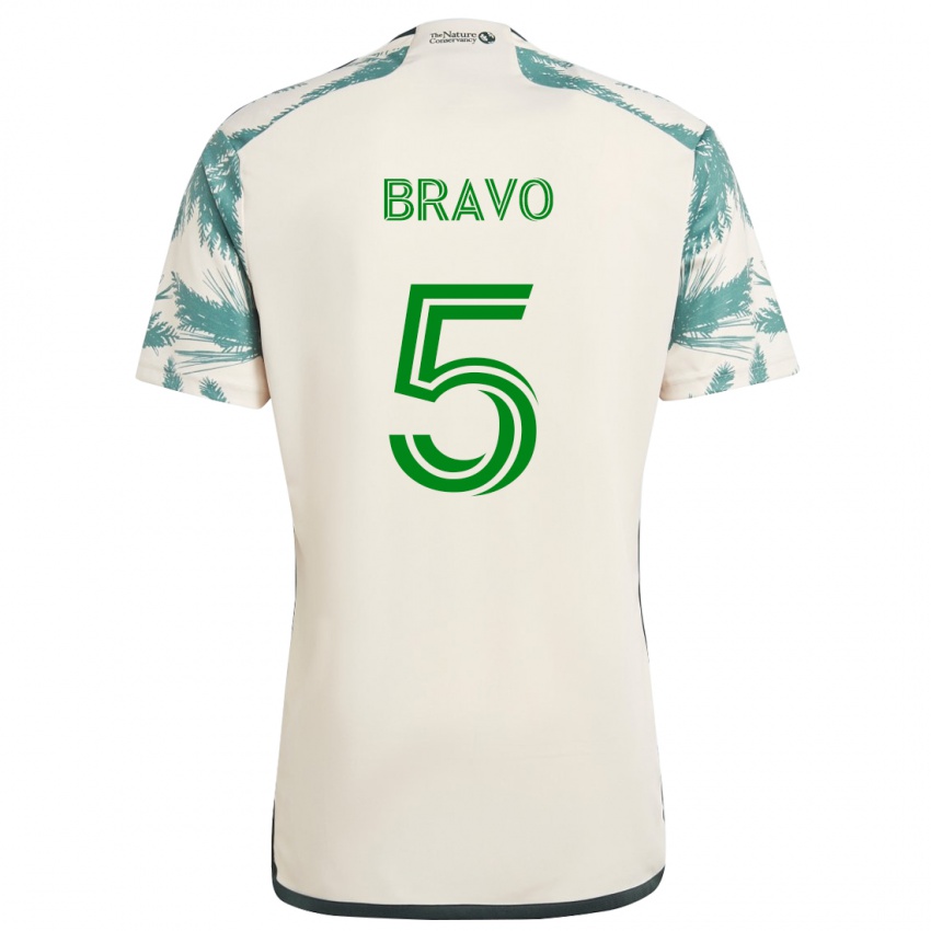 Børn Claudio Bravo #5 Beige Brun Udebane Spillertrøjer 2024/25 Trøje T-Shirt