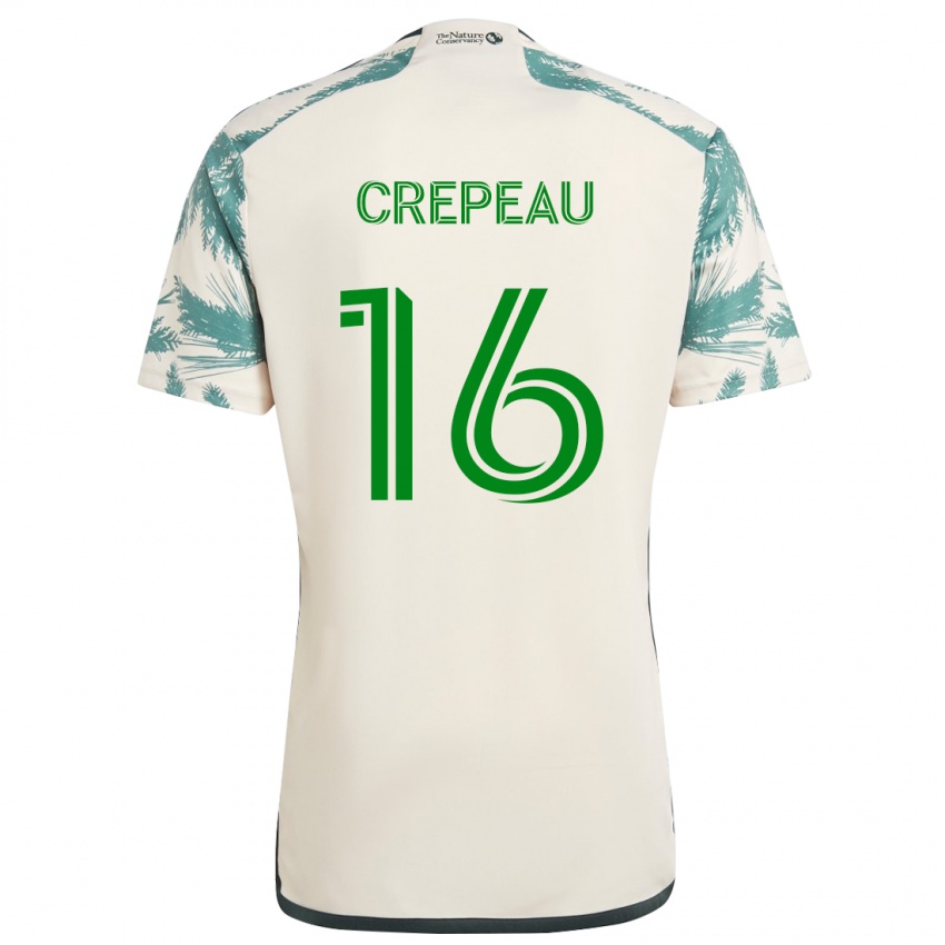 Børn Maxime Crépeau #16 Beige Brun Udebane Spillertrøjer 2024/25 Trøje T-Shirt