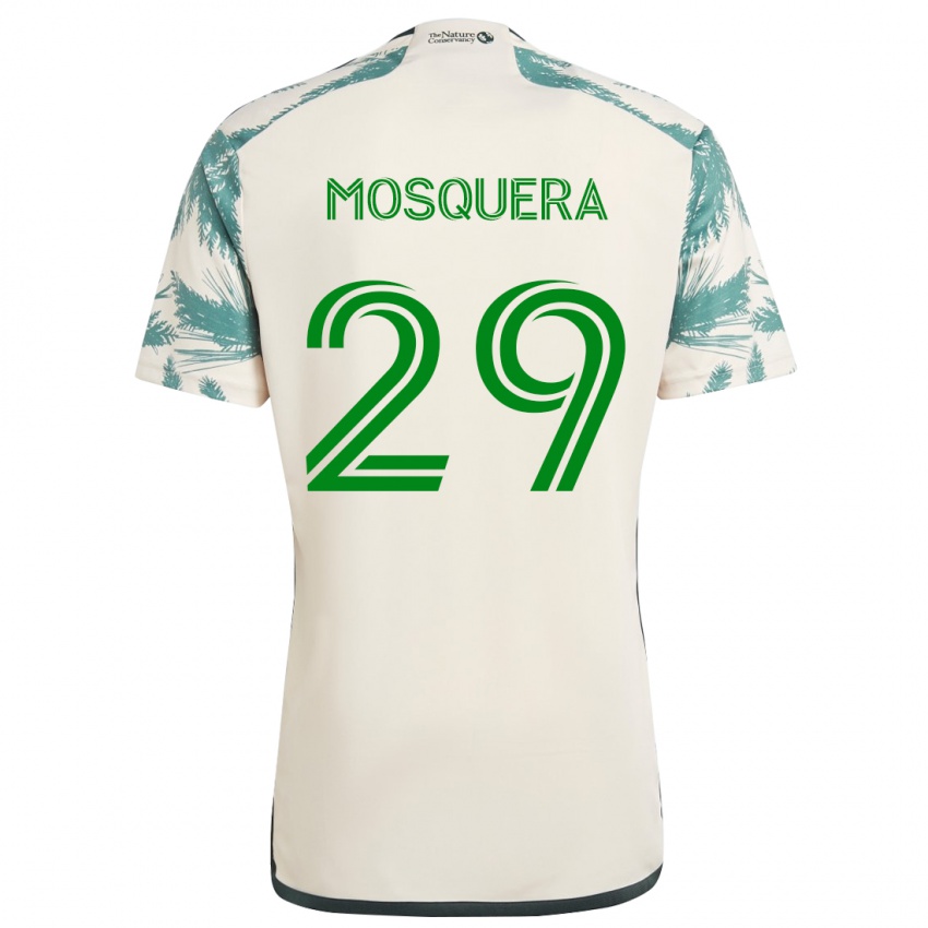 Børn Juan David Mosquera #29 Beige Brun Udebane Spillertrøjer 2024/25 Trøje T-Shirt