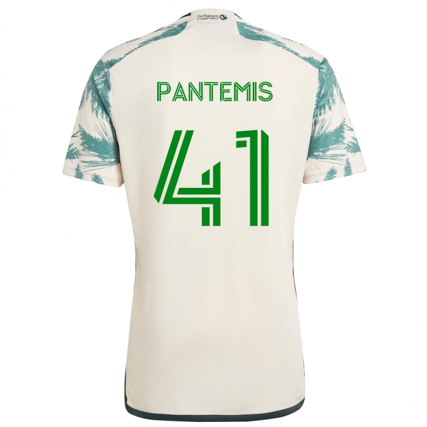 Børn James Pantemis #41 Beige Brun Udebane Spillertrøjer 2024/25 Trøje T-Shirt