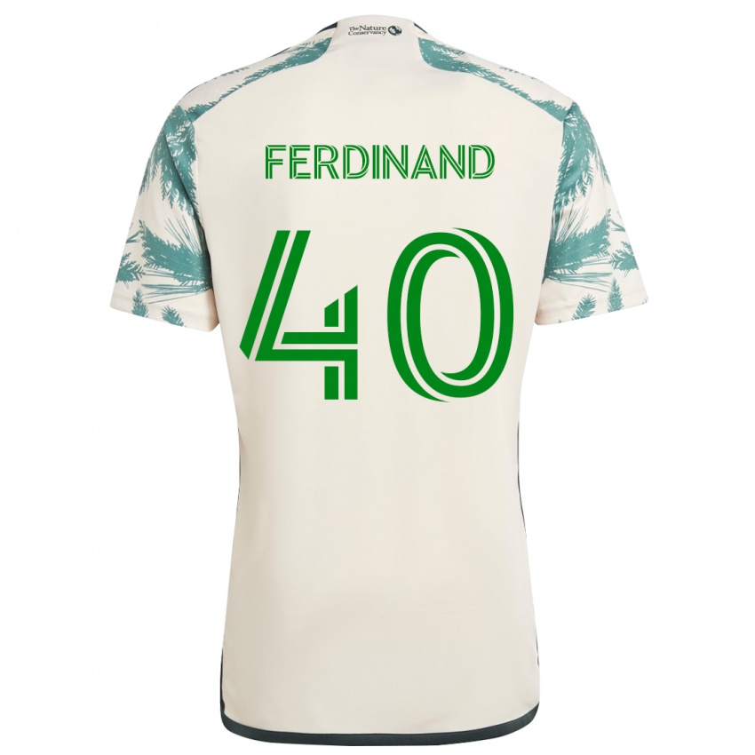 Børn Keesean Ferdinand #40 Beige Brun Udebane Spillertrøjer 2024/25 Trøje T-Shirt