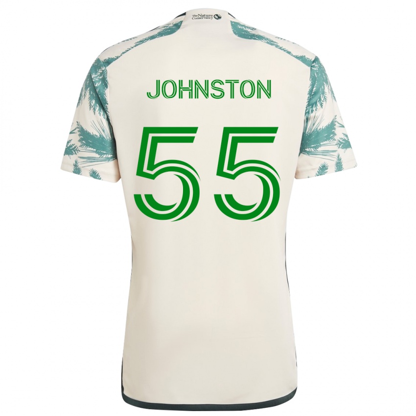 Børn Malcolm Johnston #55 Beige Brun Udebane Spillertrøjer 2024/25 Trøje T-Shirt