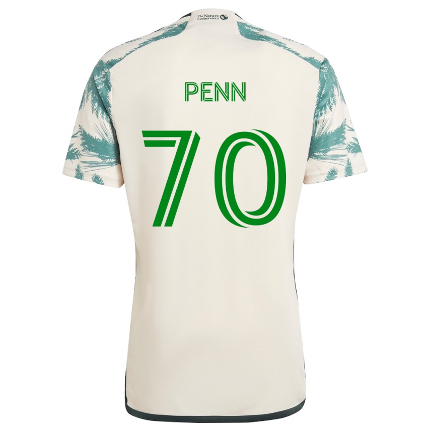 Børn Josh Penn #70 Beige Brun Udebane Spillertrøjer 2024/25 Trøje T-Shirt