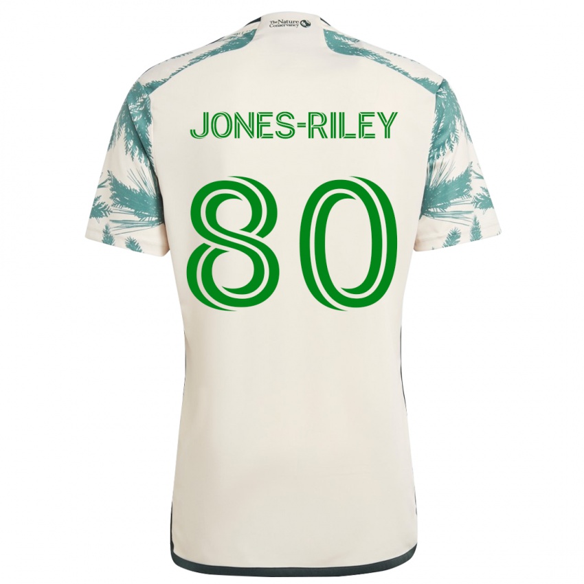 Børn Jaden Jones-Riley #80 Beige Brun Udebane Spillertrøjer 2024/25 Trøje T-Shirt