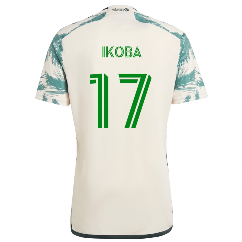 Børn Tega Ikoba #17 Beige Brun Udebane Spillertrøjer 2024/25 Trøje T-Shirt