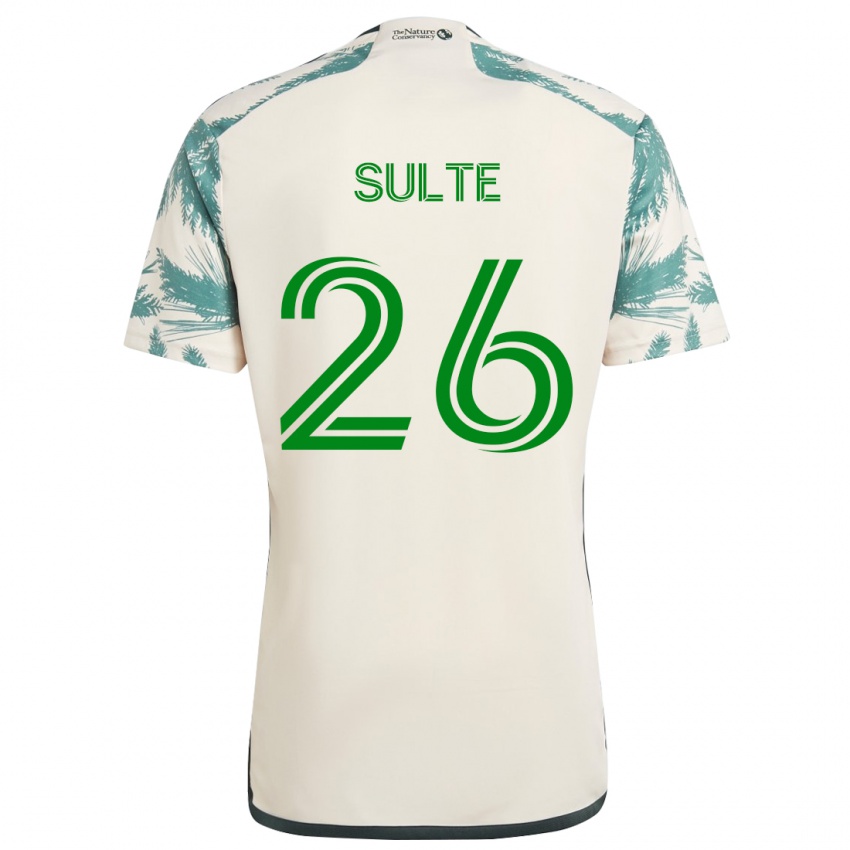 Børn Hunter Sulte #26 Beige Brun Udebane Spillertrøjer 2024/25 Trøje T-Shirt