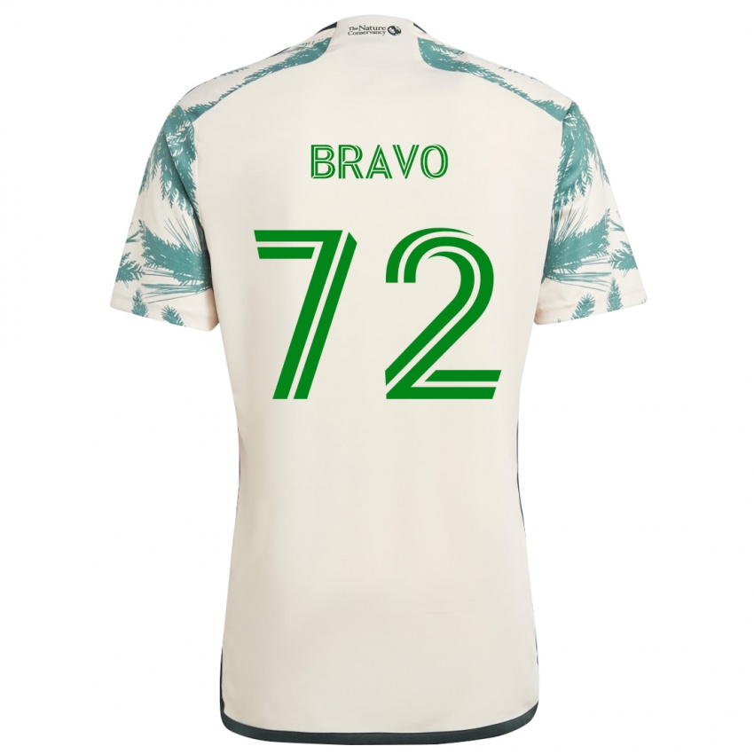 Børn Julian Bravo #72 Beige Brun Udebane Spillertrøjer 2024/25 Trøje T-Shirt