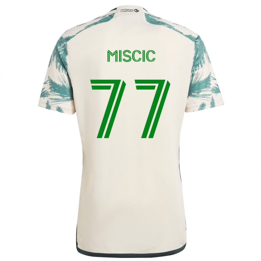 Børn Selmir Miscic #77 Beige Brun Udebane Spillertrøjer 2024/25 Trøje T-Shirt