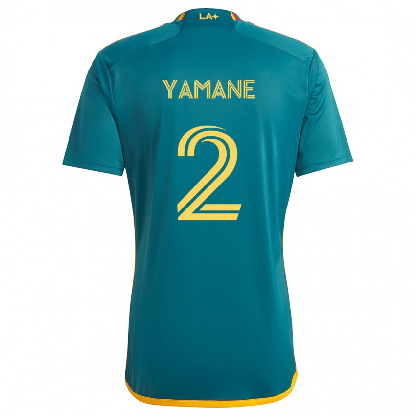 Børn Miki Yamane #2 Grøn Gul Udebane Spillertrøjer 2024/25 Trøje T-Shirt