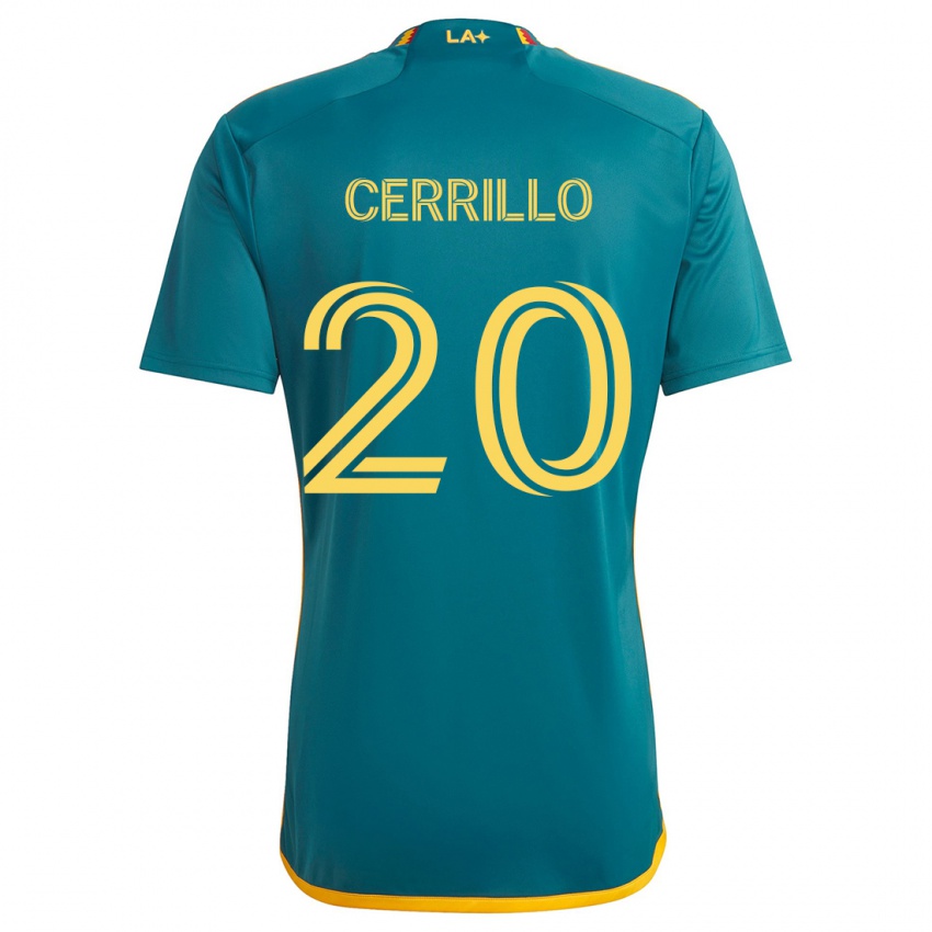 Børn Edwin Cerrillo #20 Grøn Gul Udebane Spillertrøjer 2024/25 Trøje T-Shirt