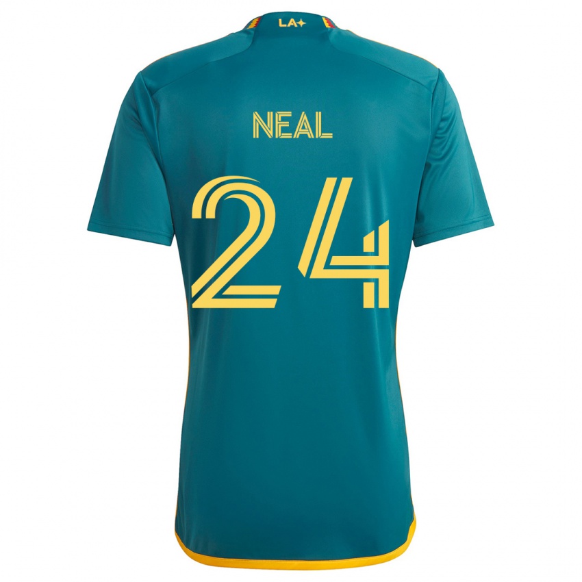 Børn Jalen Neal #24 Grøn Gul Udebane Spillertrøjer 2024/25 Trøje T-Shirt