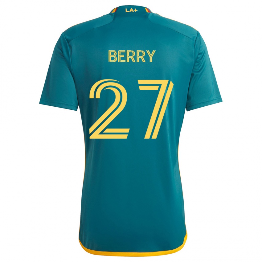 Børn Miguel Berry #27 Grøn Gul Udebane Spillertrøjer 2024/25 Trøje T-Shirt