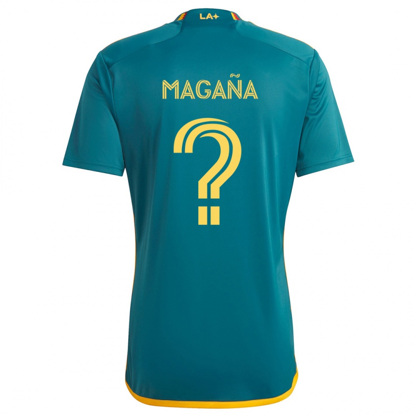 Børn Jose Magaña #0 Grøn Gul Udebane Spillertrøjer 2024/25 Trøje T-Shirt